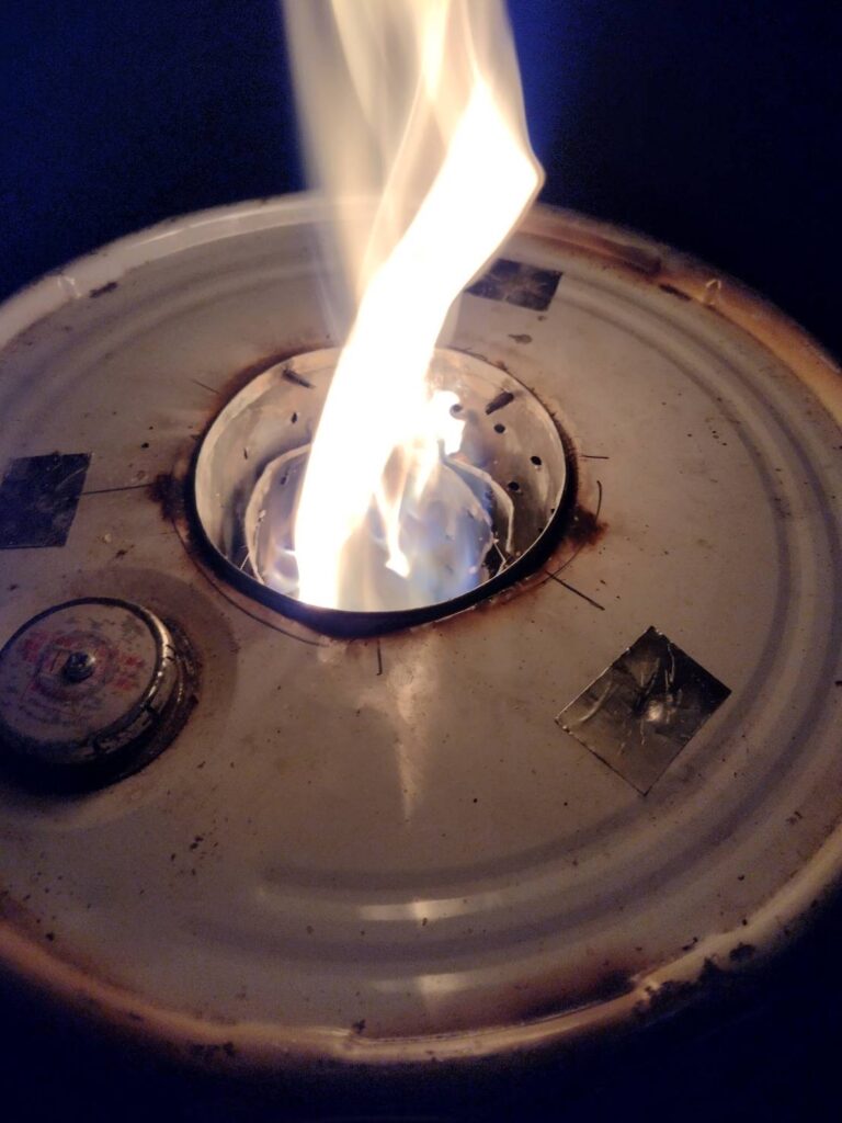 ウッドガスストーブ燃焼実験